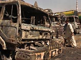 Серия нападений на конвои снабжения НАТО началась сразу после того, как американский беспилотный летательный аппарат 30 сентября нанес удар по территории Пакистана, в результате которого погибли три пакистанских пограничника