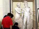 Изваяния, изображающие бога войны Марса и богиню любви Венеру, были найдены в результате раскопок около 100 лет назад и сейчас находятся в римской резиденции итальянского премьера