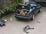 В Манхайме, что на юго-западе Германии, сфотографировали голого человека, вылезающего из багажника своего автомобиля