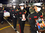 В Южной Корее похоронены двое морских пехотинцев, погибших в результате обстрела с северокорейской стороны
