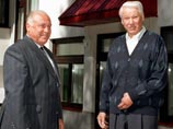 Борис Ельцин и Виктор Черномырдин, "Шуйская Чупа", июль 1997 года