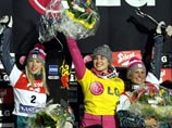 Екатерина Тудегешева одержала третью победу на этапах Кубка мира по сноуборду
