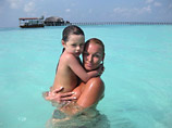 Анастасия Волочкова с дочерью на отдыхе на Мальдивских островах