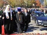 Посещение Святейшим Патриархом Кириллом строящегося храма Новомучеников Орехово-Зуевских, 10 октября 2010 года