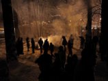 Более 200 человек собрались накануне на территории петербургского буддистского дацана для "очищения" с помощью ритуальных костров "Дугжууба" в преддверии наступления года "железного кролика"
