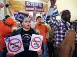 На Индиану перекинулись многотысячные акции протеста профсоюзов, начавшиеся в Висконсине