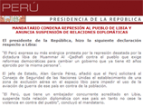 Власти Перу приостановили дипотношения с Ливией