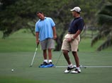 Барак Обама и Роберт Титкомб , 31 декабря 2009 года