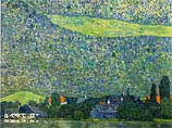 Картина "Литцльберг на Аттерзее" была создана художником в 1915 году. На полотне изображен вид небольшого острова Литцльберг на альпийском озере Аттерзее, где Климт часто отдыхал летом