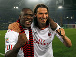 Футболисты "Милана", сыграв на выезде вничью с "Ромой", стали чемпионами Италии сезона-2010/11