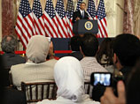 "Мы стоим перед исторической возможностью. У нас есть шанс продемонстрировать, что Америка ценит чувство достоинства уличного торговца в Тунисе больше, чем грубую силу диктатора", - заявил Обама