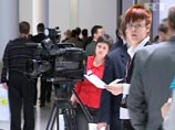 Журналисты перед пресс-конференцией Дмитрия Медведева в Сколково, 18 мая 2011 года