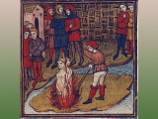 Последний гроссмейстер Ордена Храма (Тамплиеров) Жак де Моле был казнен в Париже в 1314 г. по обвинению в ереси, черной магии и идолопоклонстве