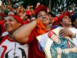 На выступлении Чавеса присутствовали несколько десятков тысяч человек