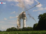В Нидерландах из-за пожара рухнула 300-метровая телерадиовещательная башня