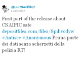 Известнейшая хакерская группировка Anonymous 26 июля сделала заявление об успешной атаке на серверы итальянского полицейского подразделения по борьбе с киберкриминалом CNAIPIC
