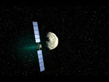 Форматная камера зонда запечатлила изображение "снеговика" с расстояния 5,200 километров от астероида
