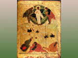 Евангельское предание о Преображении стало одним из излюбленных сюжетов в русской иконописи. На фото икона Андрея Рублева