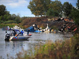 Фото с места катастрофы самолета Як-42Д в Ярославской области