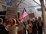 Акция протеста у здания Нью-Йоркской фондовой биржи 21 сентября 2011 года