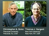 Лауреатами Нобелевской премии по экономике за 2011 
год стали американцы Томас Сарджент и Кристофер Симс, сообщила Шведская королевская академия наук Лауреатами Нобелевской премии по экономике за 2011 
год стали американцы Томас Сарджент и Кристофер Симс, сообщила Шведская королевская академия наук