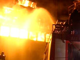 Крупный пожар на складе на северо-западе Москвы