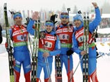 Российские биатлонисты выиграли две медали в эстафетных гонках Кубка мира Российские биатлонисты выиграли две медали в эстафетных гонках Кубка мира