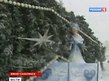 В Южно-Сахалинске из-за циклона упала губернаторская елка
