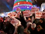 Шевченковский районный суд Киева привлек к административной ответственности двух граждан за новогоднее лазерное шоу "Юле - волю" на площади Независимости