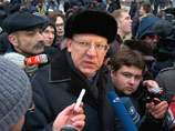 Алексей Кудрин во время митинга на Проспекте Сахарова "За честные выборы", 24 декабря 2011 года