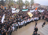Митинг сирийской оппозиции в городе Рабат, 14 января 2012 года