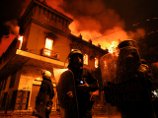В Афинах горят магазины, кафе, банк, кинотеатр: всего до 13 объектов