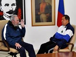 Лидер кубинской революции Фидель Кастро посетил в пятницу президента Венесуэлы Уго Чавеса