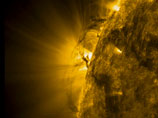 Британские астрономы смогли "поймать" и снять на бортовые камеры солнечной обсерватории SDO (Solar Dynamics Observatory) несколько гигантских плазменных торнадо