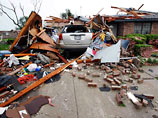 Последствия торнадо в Ланкастере, пригороде Далласа