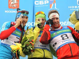 Российский биатлонист Антон Шипулин стал вторым в масс-старте на Гонке чемпионов-2012, которая проходит в столичных "Лужниках"