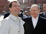 Дмитрий Медведев и Владимир Путин, 1 мая 2012 года