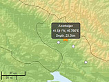 Геологическая служба США сообщает, что эпицентр землетрясения располагался на территории Азербайджана