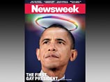 Журнал Newsweek вынес на обложку своего свежего номера изображение президента США Барака Обамы, над которым возвышается нимб в цвета радужного флага - одного из самых известных символов международного гей-сообщества