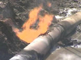 Пожар на газопроводе в Дагестане: виден факел