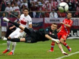 Александр Кержаков в матче против сборной Польши