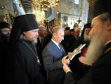 К месту рождения Иисуса Путин прошел сквозь Врата смирения