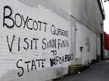 Граффити в Белфасте с призывом к бойкоту визита королевы