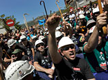 Мадрид заполонили сотни бунтующих шахтеров 