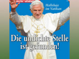 Июльский номер журнала "Titanic" на своей обложке поместил заголовок "Аллилуйя, найдена утечка в Ватикане!", где на картинке изображен радостный  Бенедикт XVI в слегка запачканной белой рясе