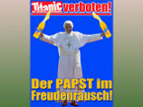Бенедикт XVI подал в суд на сатирический журнал за желтое пятно на своей рясе. В журнале ответили: "Это Fanta" (ФОТО)
