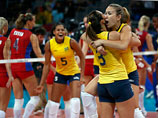 Сборная России уступила команде Бразилии в четвертьфинальном матче женского волейбольного олимпийского турнира