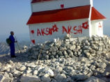 На стенах храма вандалы на албанском языке написали: "этническая Албания" и "Албанская национальная армия", а также изобразили герб Албании