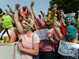 Акция в поддержку Pussy Riot в Гамбурге, 17 августа 2012 года