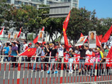 В Китае уже более недели проходят антияпонские демонстрации в связи с тем, что Токио на прошлой неделе выкупил острова Сенкаку (китайское название - Дяоюйдао) у частных владельцев и тем самым их национализировал
